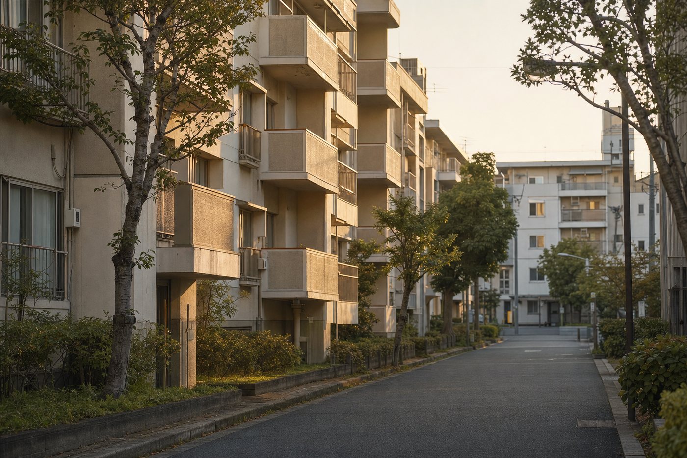 大阪の住宅街の朝